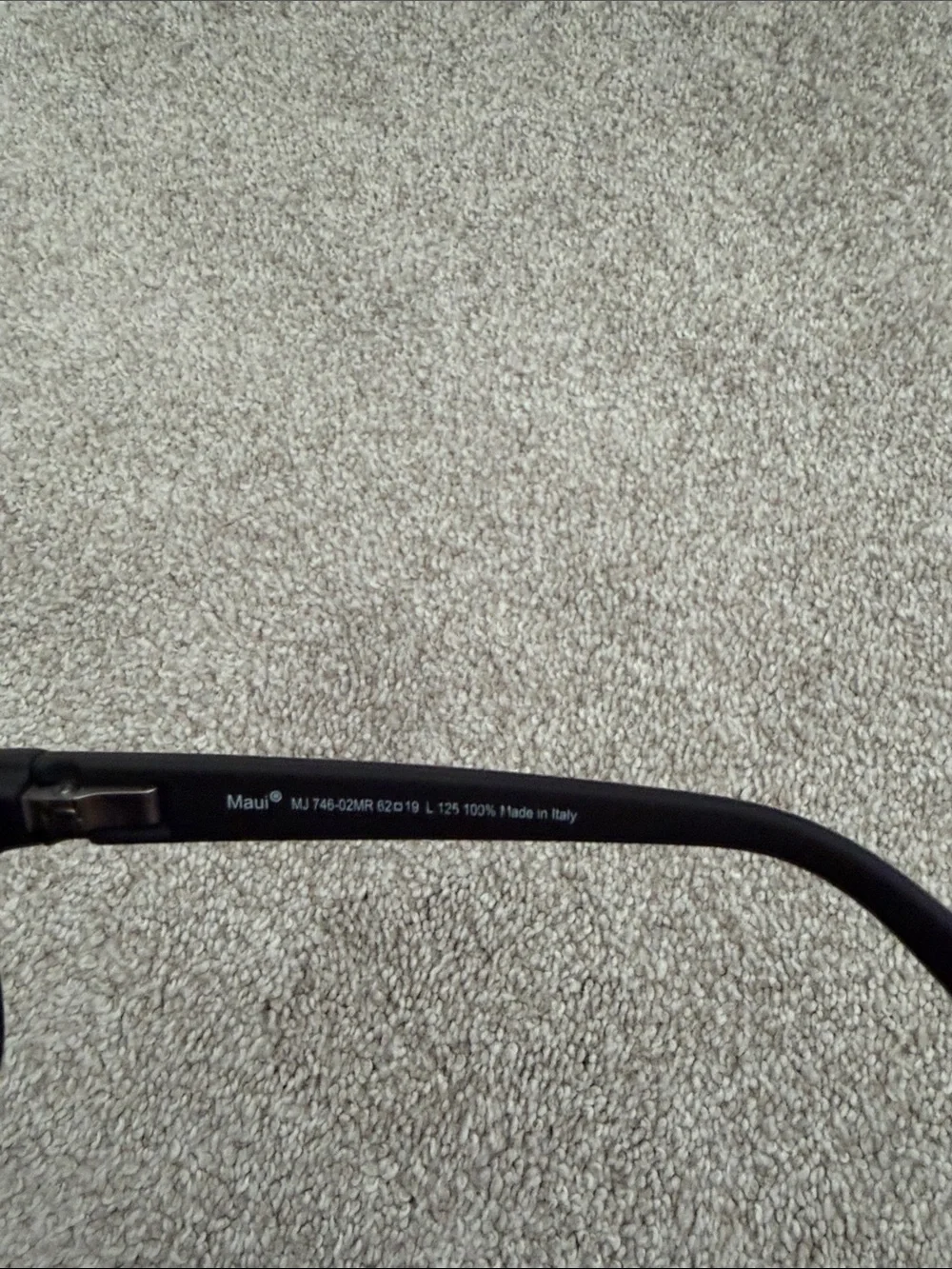 Maui Jim Matte Black Polarized Sunglasses with Brown Case